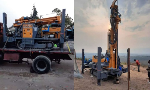 Deep Pneumatic Water Well Drilling Rig Machine YES-FY300 Works in Cameroon (图1)