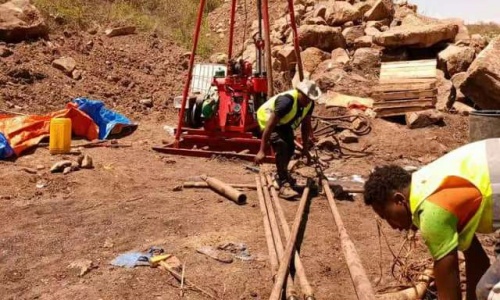 YES-200D diesel hydraulic drilling rig workes in Ethiopia(图1)